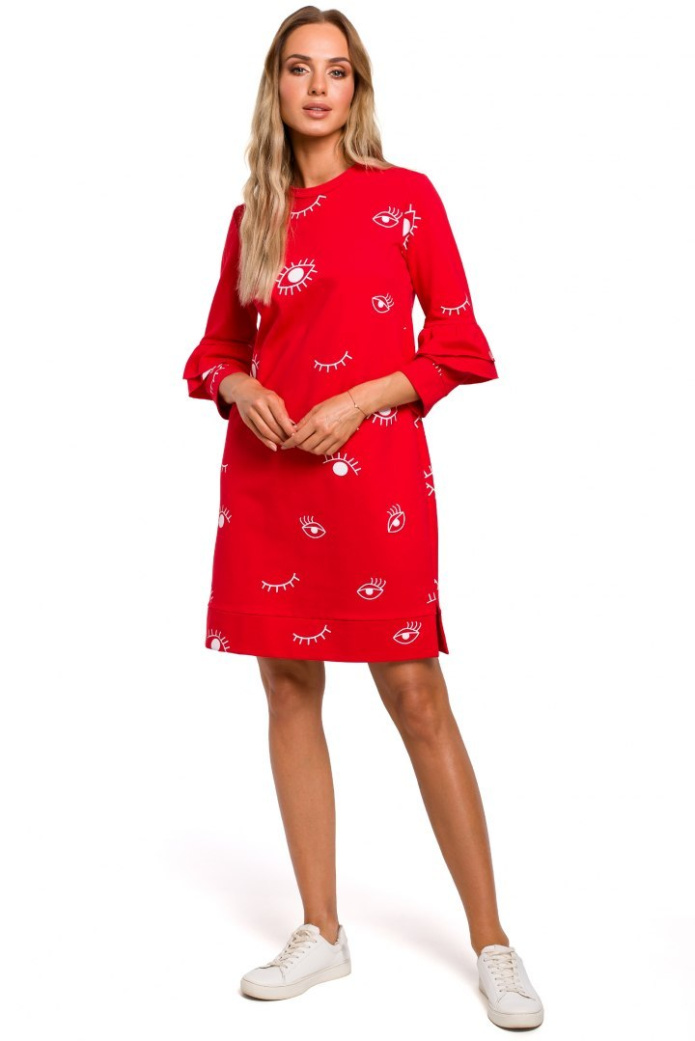 Sukienka Midi - czerwona